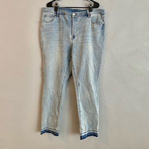 Blank NYC Women’s Jeans Size 20W Button Fly Plus Size The Madison Crop High-Rise